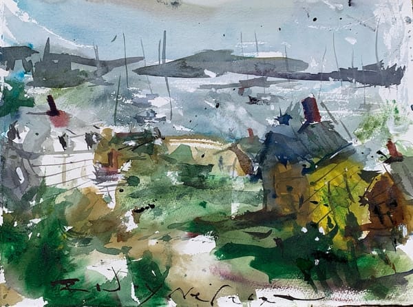 Expressive Watercolor Seascape Painting Demonstration