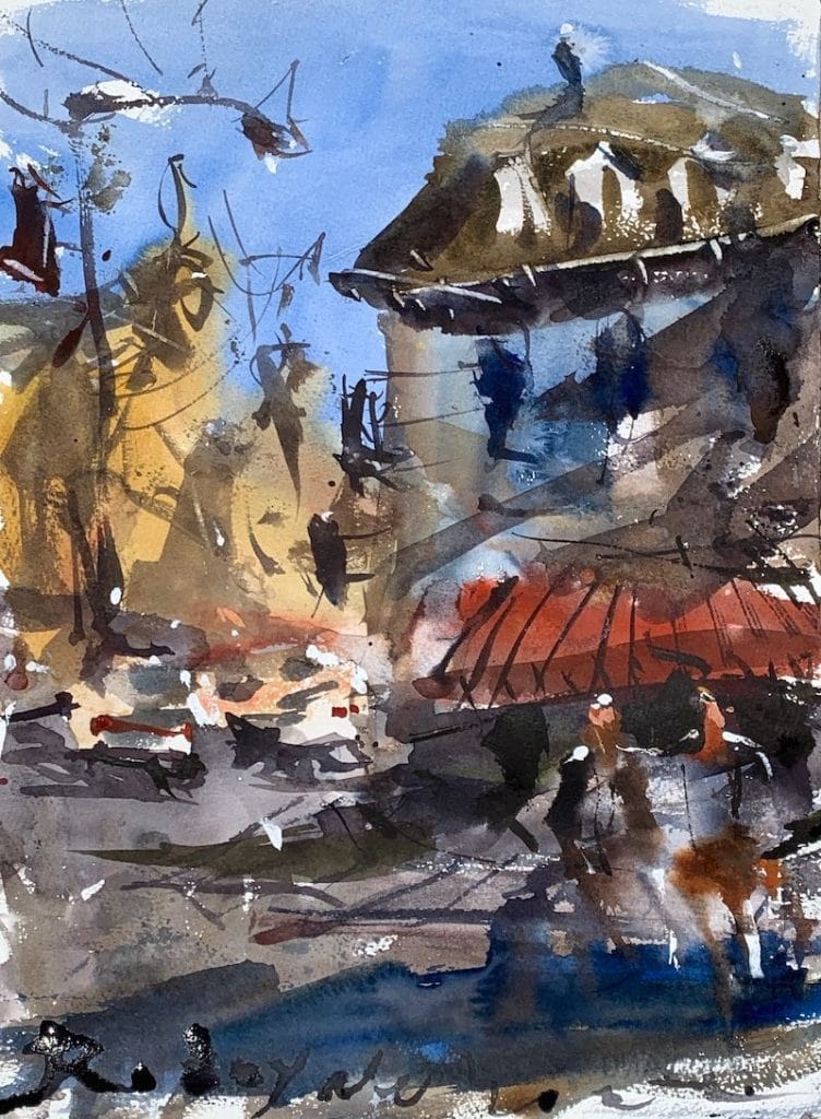 Learn How to Paint Loose Watercolor Urban Artwork