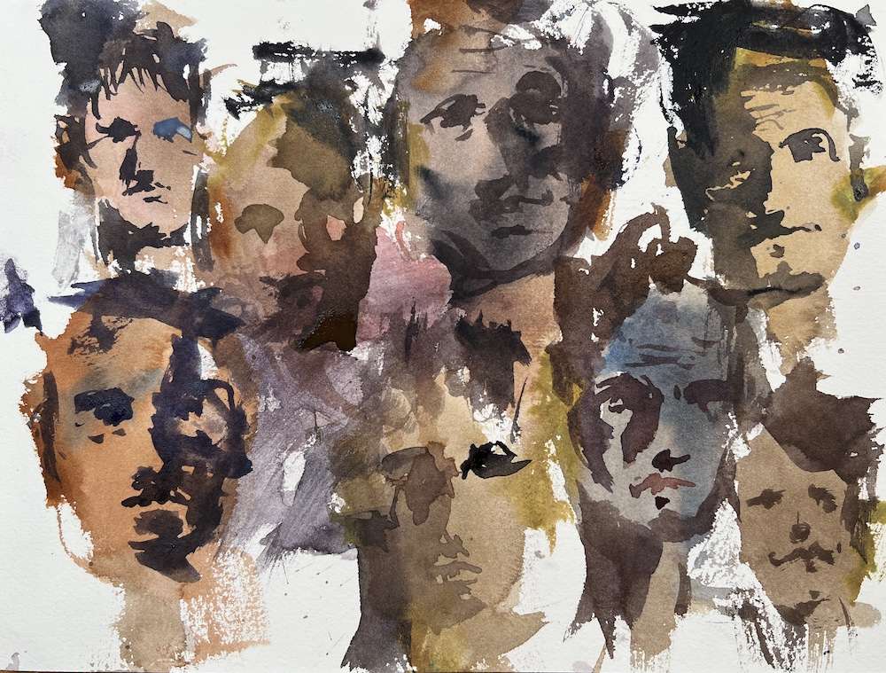 How to Paint Loose Abstract Watercolor Faces