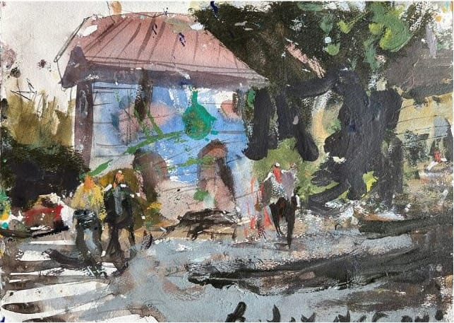 Master Loose Urban Watercolor Landscape by Robert Joyner