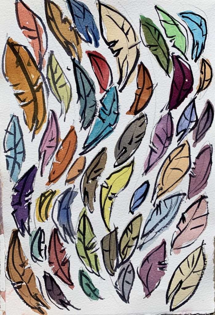 Colorful feathers