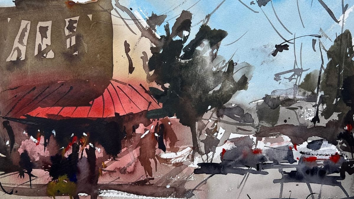 Watercolor Urban Landscape Video Tutorial