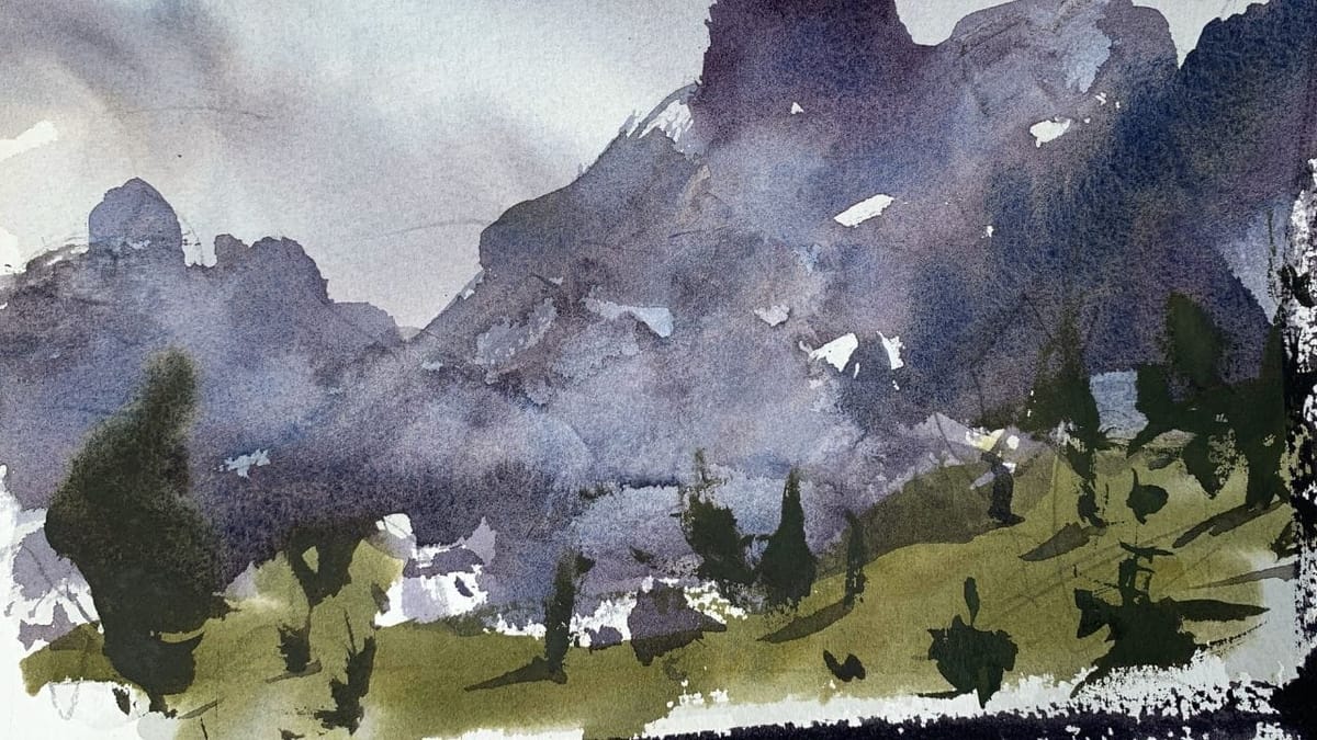 Learn How to Paint Mountains with Watercolors