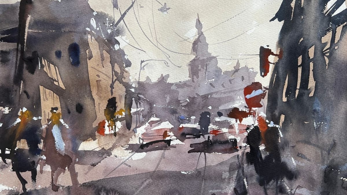 How to Paint Loose Watercolor Cityscapes