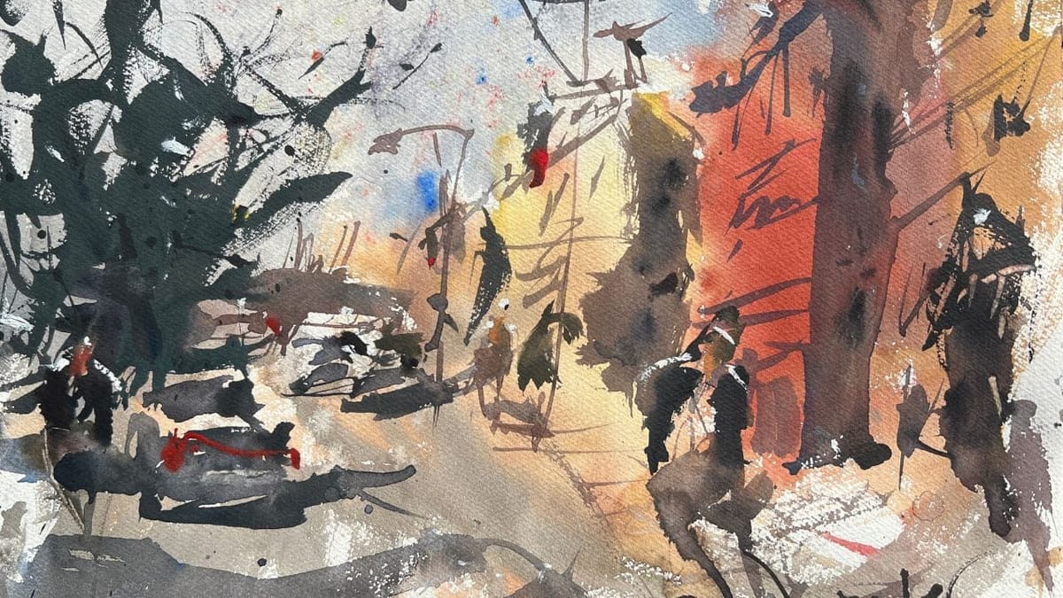 Ultra Loose Watercolor Landscape Video Demo