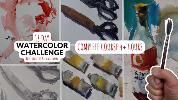 18 Day Watercolor Challenge Course Feature