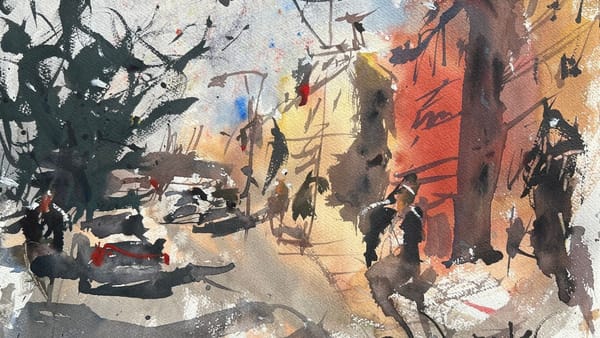 Ultra Loose Watercolor Landscape Video Demo