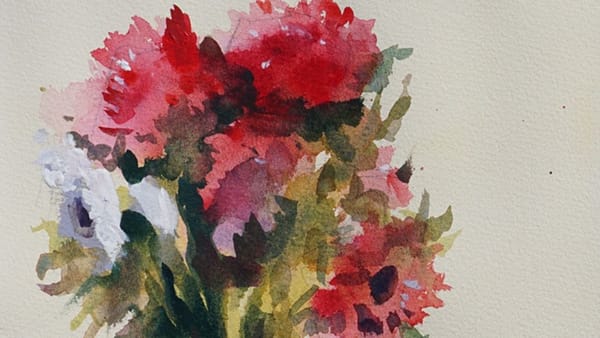 How to Paint Loose Watercolor Flowers Tutorial
