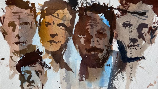 How to Paint Loose Abstract Watercolor Faces