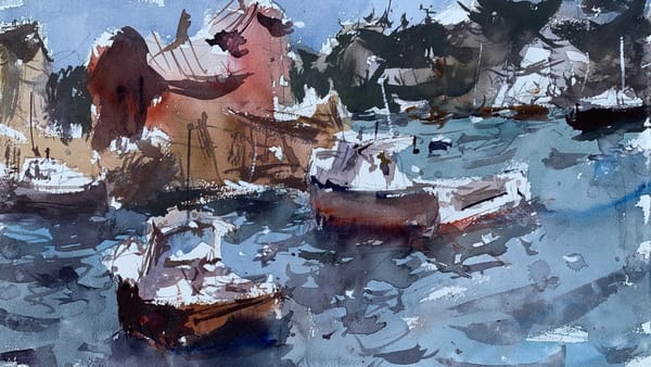 Watercolor-Tips-For-Capturing-Harbor-and-Boats