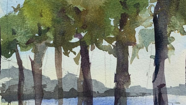 Easy Landscape Watercolor Painting Video Lesson
