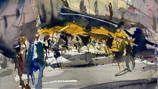 Learn Abstract Urban Watercolor Landscape Techniques