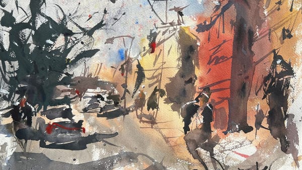 Ultra-Loose-watercolor-Landscape-Video-Demo