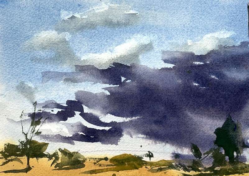 Three Watercolor Cloud Painting Techniques