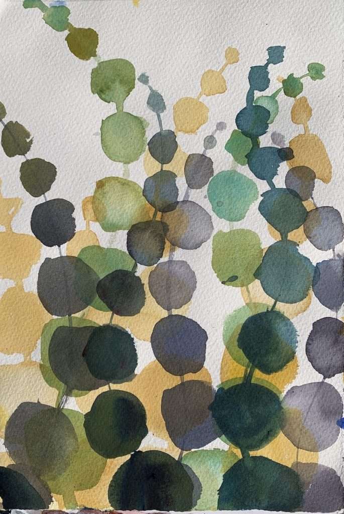 Beginner-friendly watercolor ideas with string circles