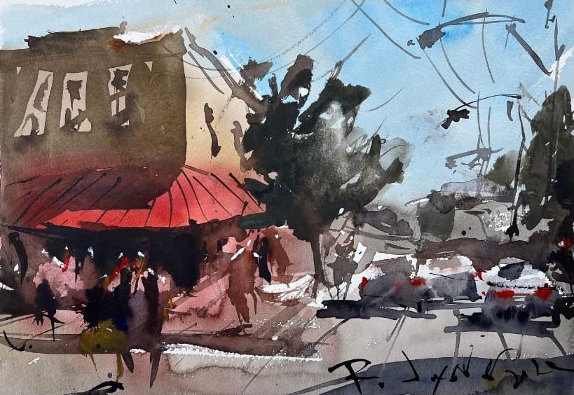 Watercolor Urban Landscape Video Tutorial