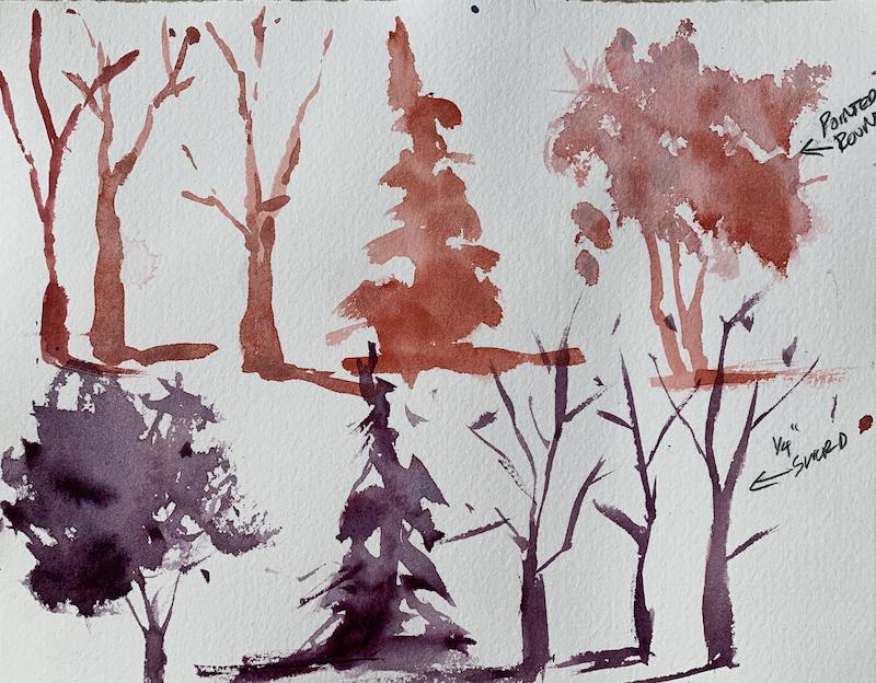 How to Paint Trees with Watercolors Lesson