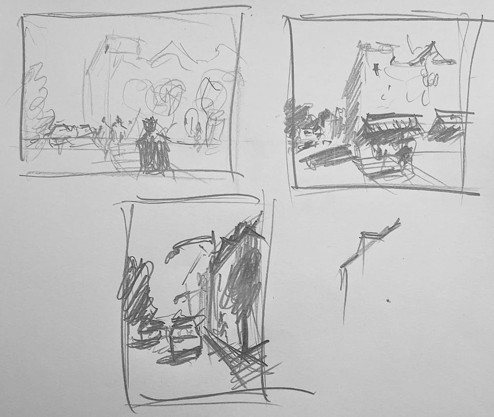 Sketching composition examples