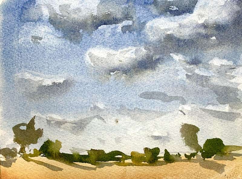 Three Watercolor Cloud Painting Techniques