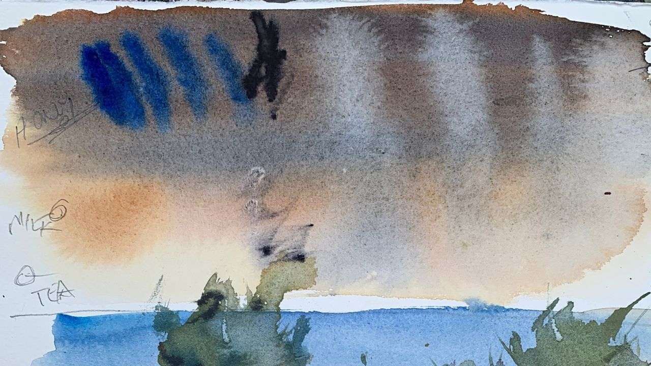 Three Wet-in-Wet Watercolor Mixtures