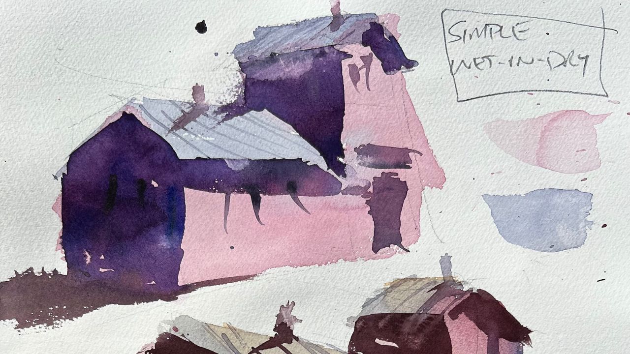Wet-in-Dry Watercolor Wash Techniques